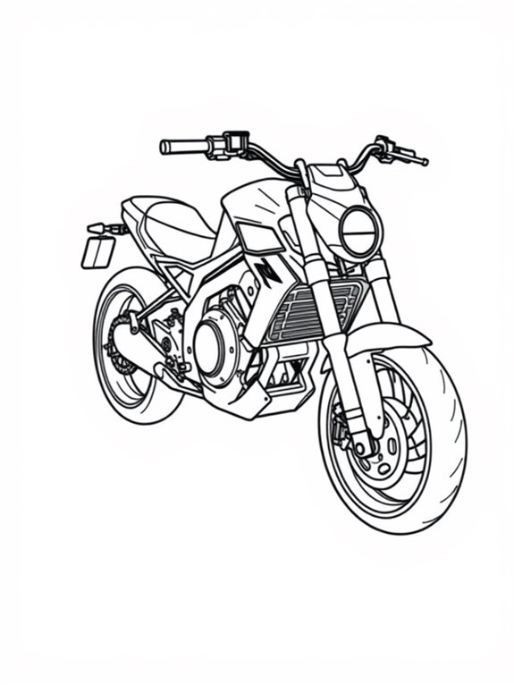 zero electric motorcycle outline