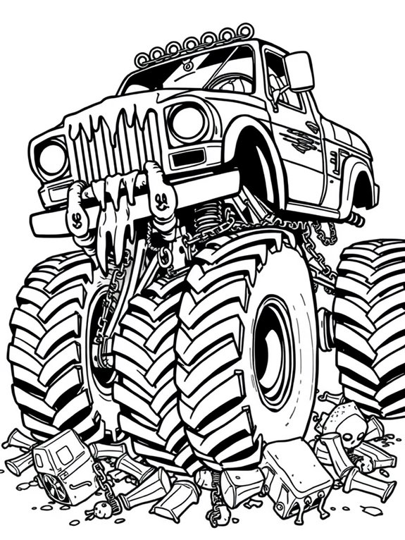 zombie monster truck art