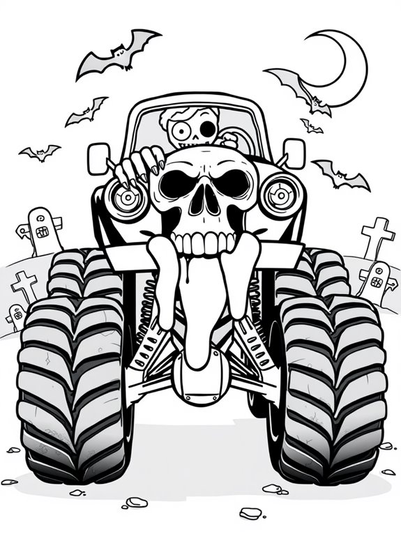 zombie truck coloring fun